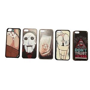 Lot of 5 iPhone 4 Hard Cases Covers Skins Cell Phone Saw Horror Sexy Ice Cream